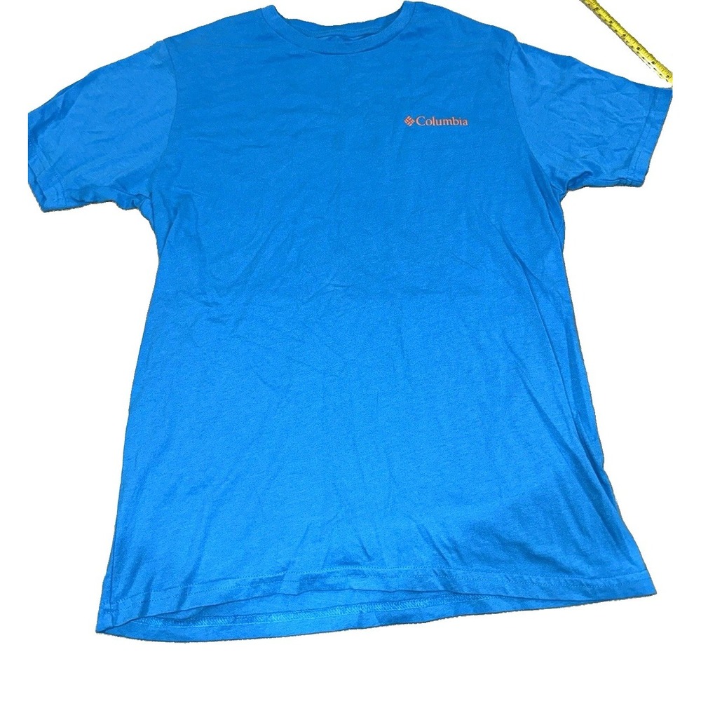 Columbia Men's Blue Outdoor Graphic Print T-Shirt – Size M – Crew Neck